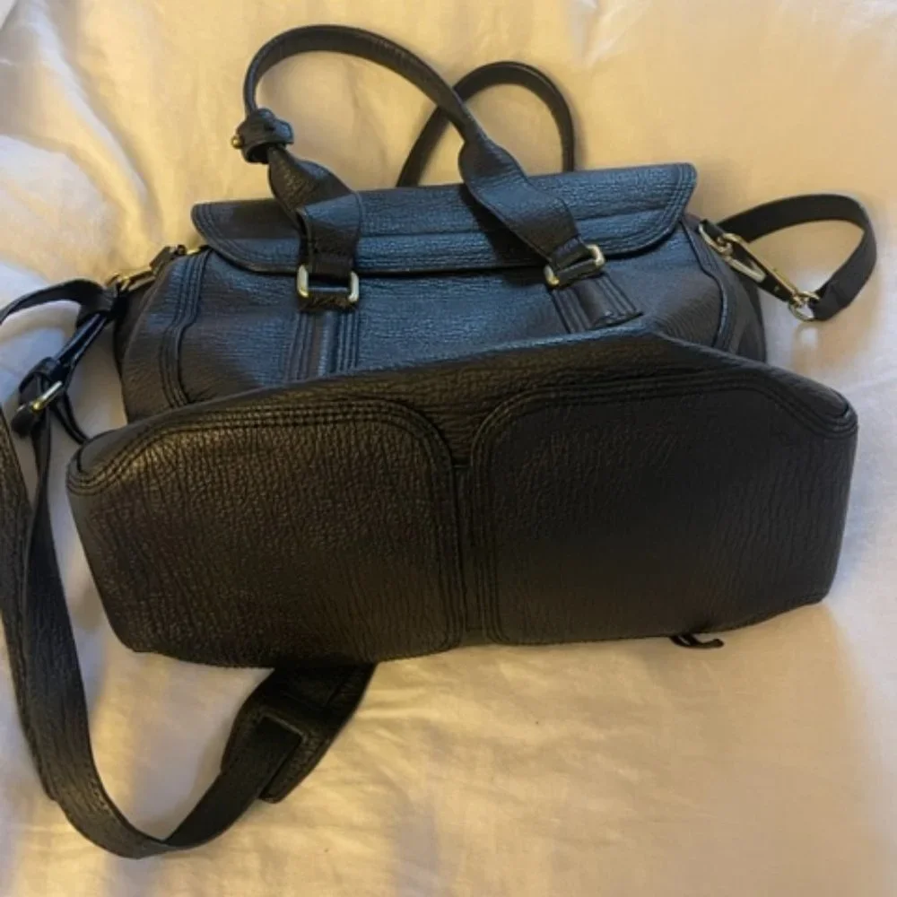 3.1 PHILLIP LIM Textured Calfskin Medium Pashli Satchel Black - Picture 7 of 7